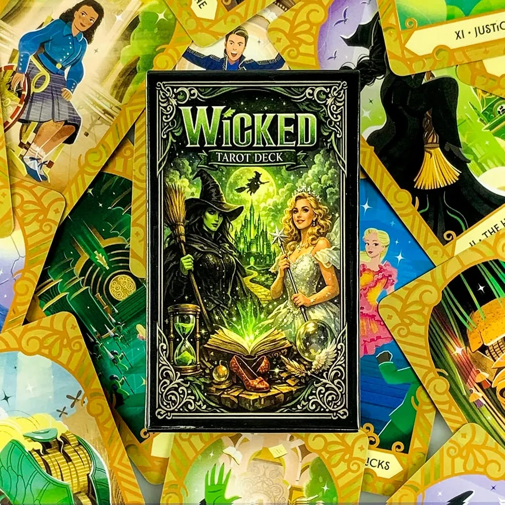 Nový balíček Wicked Tarot Deck 78 karet Tradice Tarotové karty Anglická verze Hry s věšteckými deskami Halloween a vánoční hry
