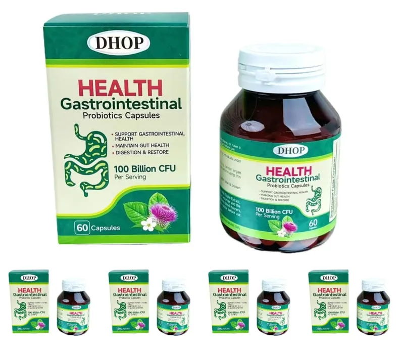 Gastrointestinal Probiotics Capsules Support Gut Health with Vitamin C and Vitamin E Diet Fiber 100 Billion CFU 60 Capsules — image 11