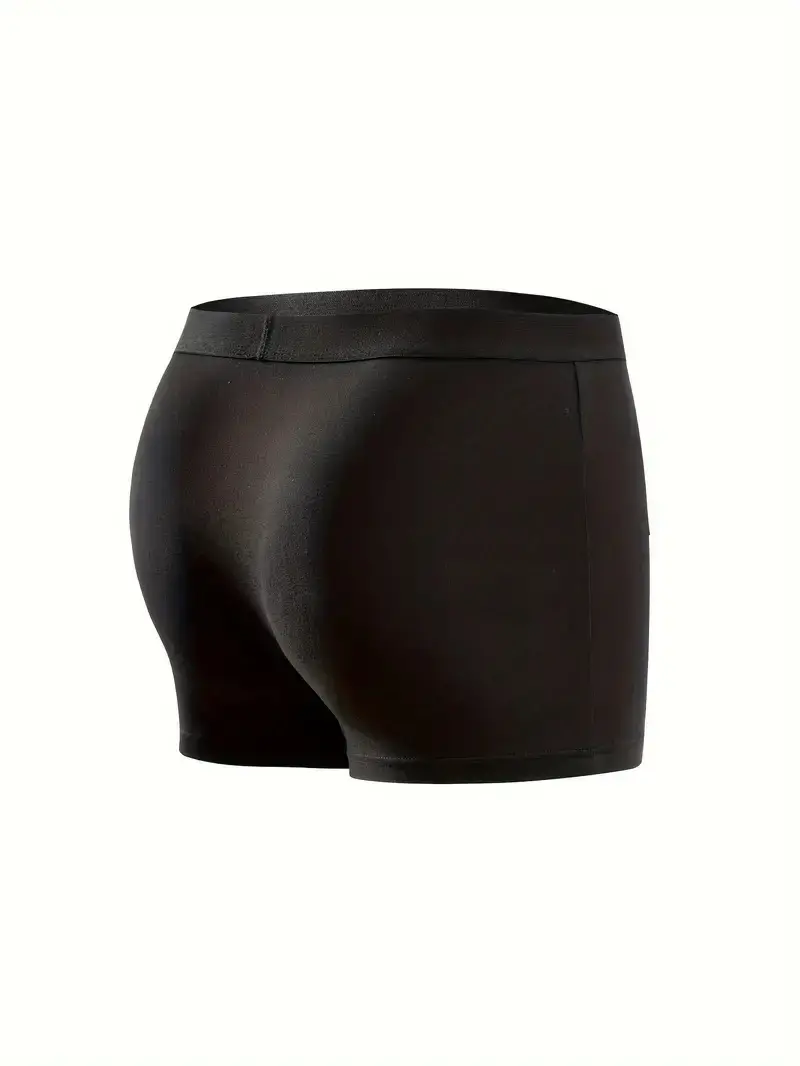 5 Packs Bamboo Fiber Man Boxer Briefs Plus Size S-2XL Underwear Men Flat Feet Gym Shorts Panties Black Underpants Gifts — image 1