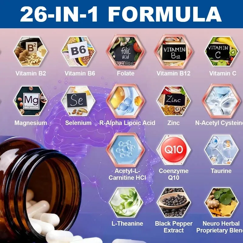 Advanced Nerve Nutrition Capsules with L-Theanine & Zinc Maintain Neural Comfort Metabolism & Healthy Nerve System — image 4