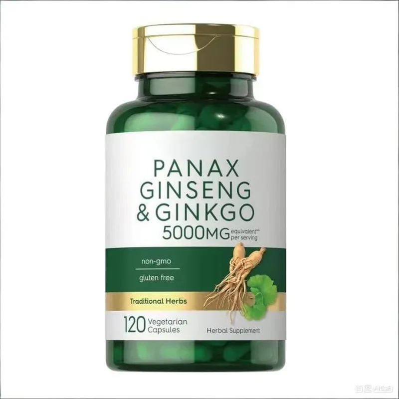 Panax Ginseng & Ginkgo Biloba 5000mg Equivalent with 95% Piperine Daily Energy Focus & Vitality Support 120 Vegetarian Capsules — image 8