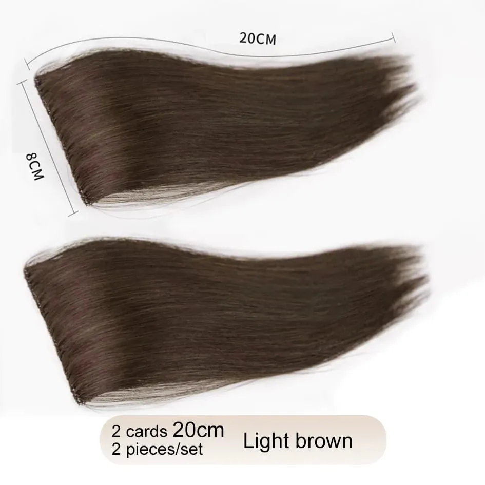 Synthetic 2 pieces/set of wig pads hair extensions opening and top replacement pieces replacement artifact — image 16