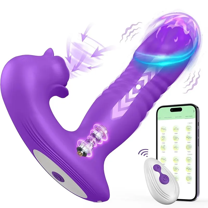APP Control Thrust Vibrator Strong Sucking Female Wearable G-spot Clitoris Stimulator Female Clitoris Masturbator Dildo Sex Toys — image 6