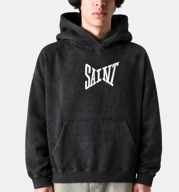 Saint Arrival Hooded Oversize Hoodie Coat Black Cotton New Men Women Hoodies — image 2
