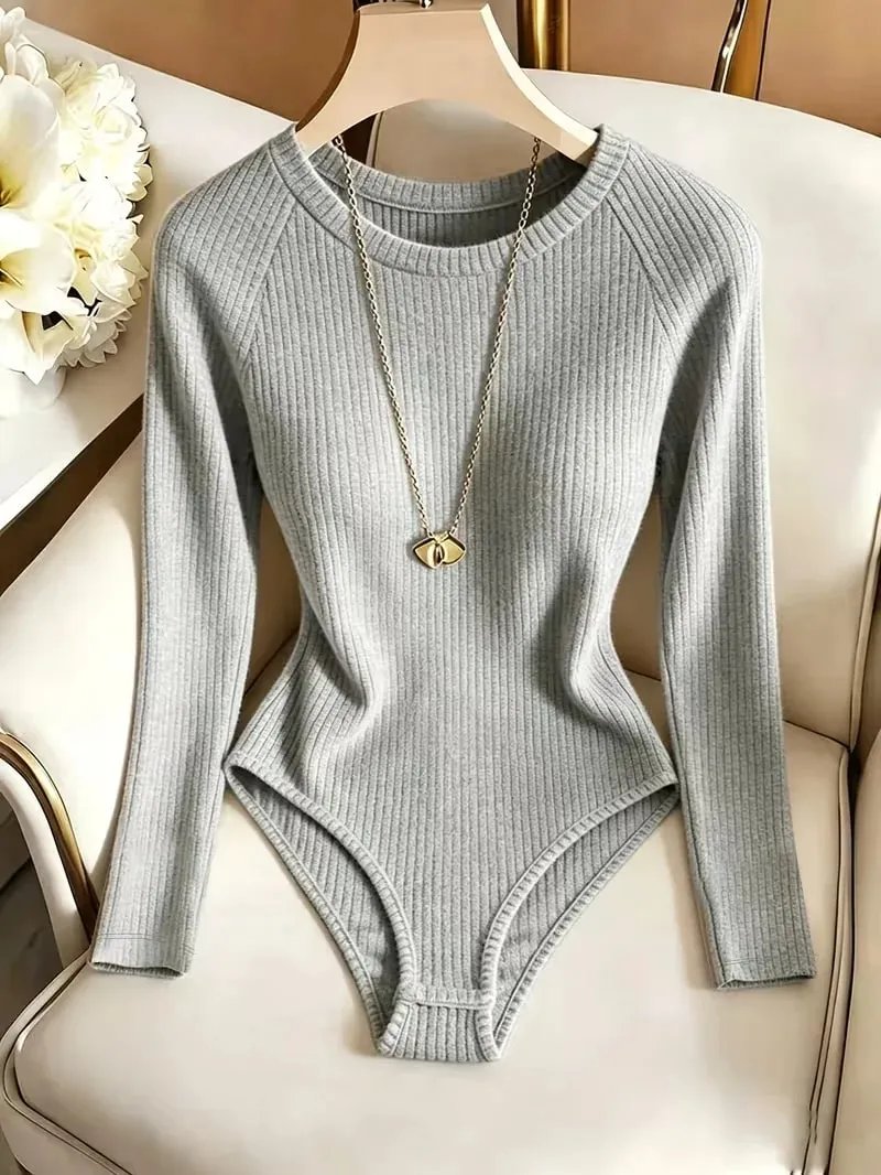 Y2K Ladies Rib Knit Halter Bodysuits 3 Pack Criss Cross Front Hollow Out Contrast Binding Sleeveless Stretchy Skinny Basic Layer — image 5