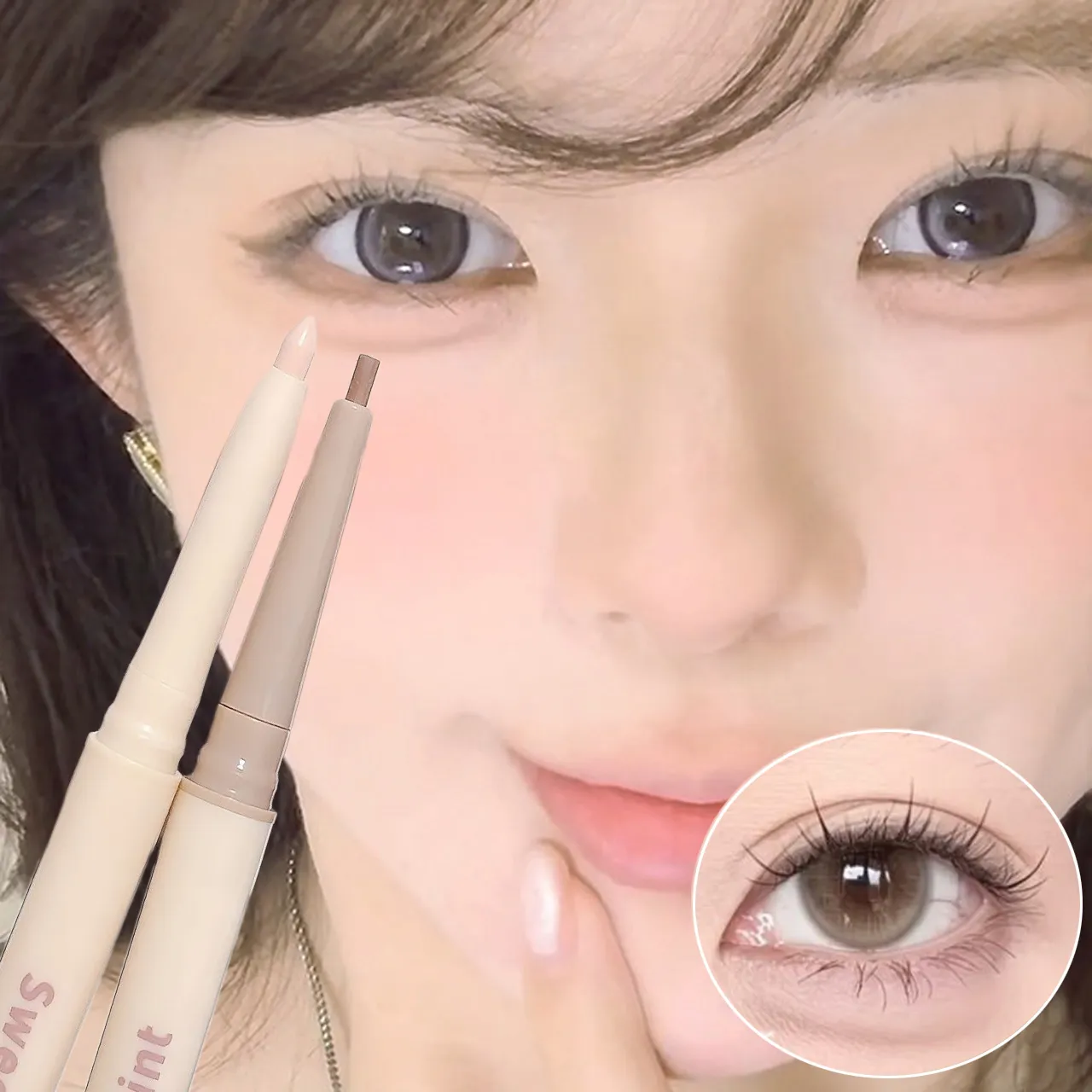 Double Head Eyeliner Pen Lying Silkworm Eye Brighten Bronzer 2 in 1 Waterproof And Durable Not Easy To Halo Dye Natural Makeup — image 1