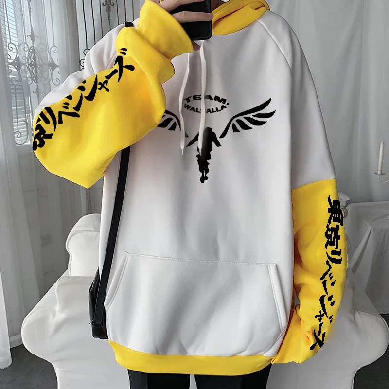 Hot Tokyo Manji Gang Manga Tokyo Revengers Japanese Anime Women Sweatshirt Winter Goth Aesthetics Clothes Fake Two Piece Hoodies