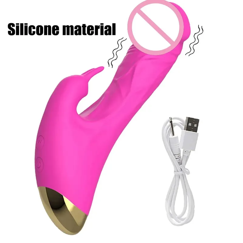 Silicone Rabbit Vibrator 3-in-1 G-Spot Clit Anal Beads Stimulator 10 Modes Thrusting Vibrating Sex Toy for Women — image 26