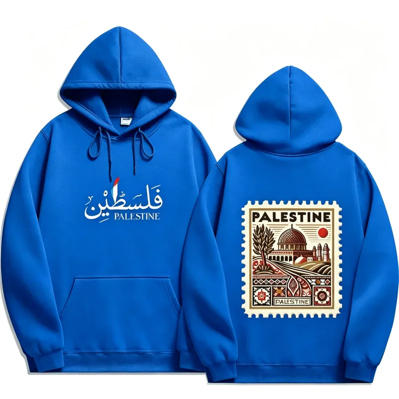 Unisex Autumn Winter Vintage Casual Pullover Sweatshirts Palestine Hoodie Fashion Harajuku Aesthetic Retro Graphic Hoodies Tops