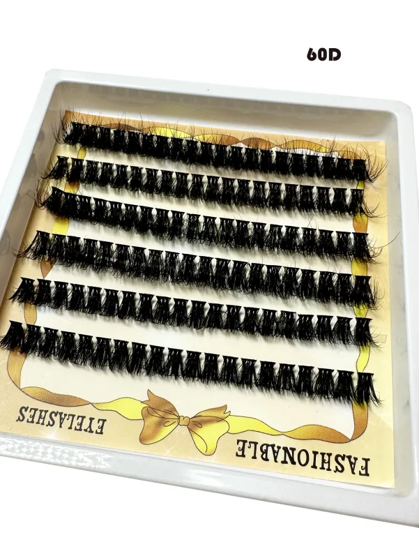 32 linhas de olho de raposa manga cluster cílios de olho de gato cílios individuais olhar natural diy extensão de cílios volume lash clusters