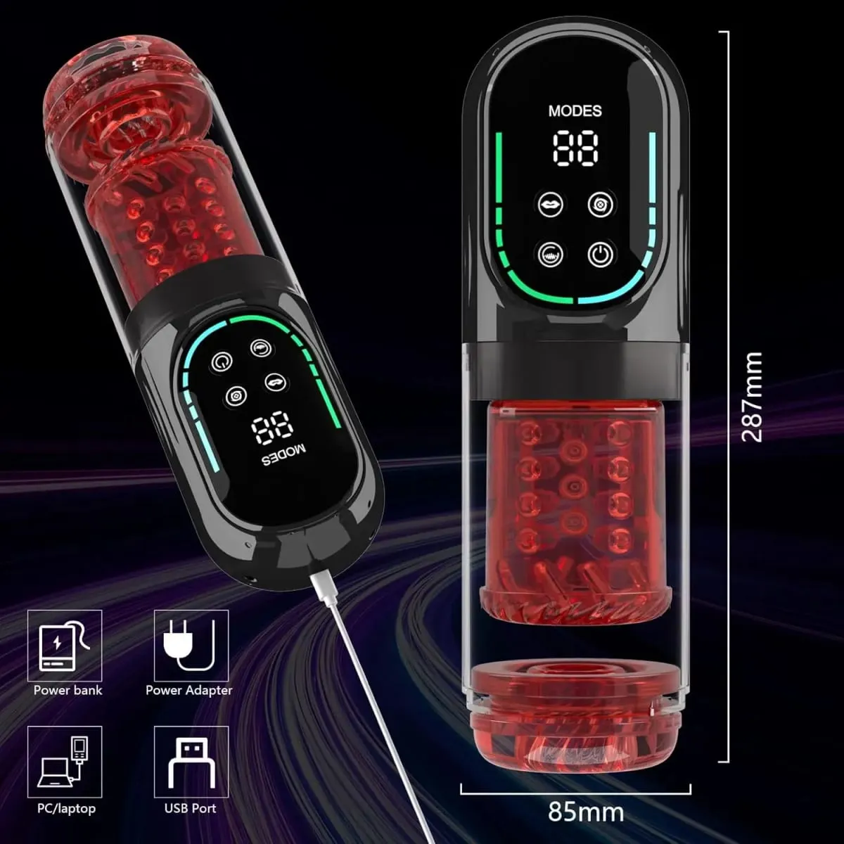 Automatic Male Masturbator Sex Toy for Men Pocket Pussy Vacuum Suction Thrusting Rotation Vibration Realistic Stroker Cup Device — image 4