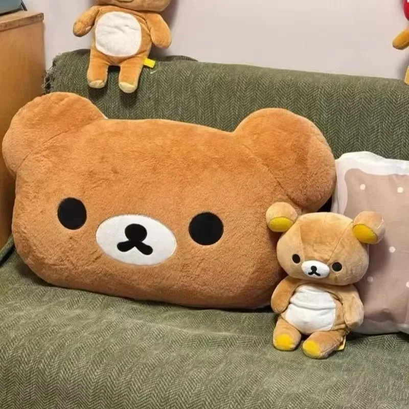 Rilakkuma Bear Plush Pillow Dual Sided Large Soft Bedside Cushion Nap Pillow Dormitory Stuffed Doll Birthday Gifts For Fan — image 3