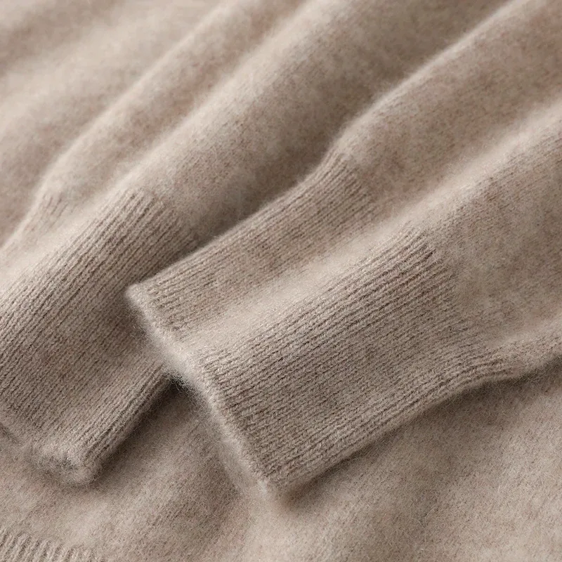 DjzDsm Autumn Winter Men's Sweater 100% Merino Wool Thick Hooded Pullover Soft Knitwear Casual Comfort Wool Clothing Tops — image 7