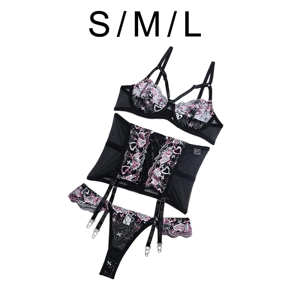 Women Lingerie Set Lace Bra and Panty Set Bralette Sleepwear Ladies Lingerie Kit