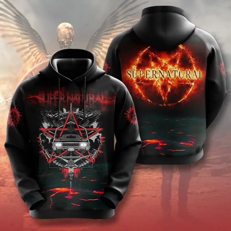 Supernatural TV Series 3D Print Hoodies Men's Women Casual Streetwear Hooded Sweatshirts Pullover Harajuku Y2k Coat Man Clothing — image 4