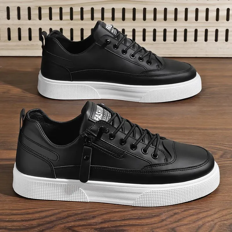Men's Street Fashion Skateboard Shoes Versatile Sport Casual Sneakers Youth College Style White Shoes — image 4