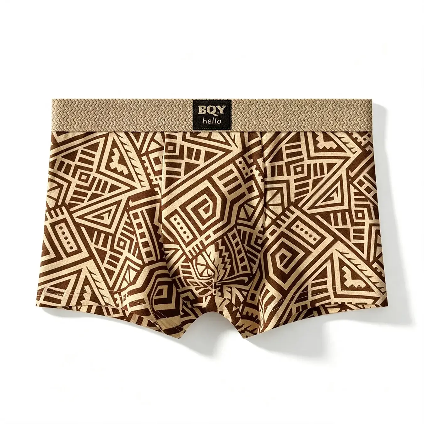 Men's Breathable Comfortable Underwear American Style Personalized Boxer Shorts Printed Trendy Ethnic Retro Square Underpant — image 3