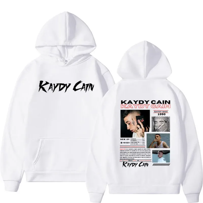 Rapper Kaydy Cain Album 2026 Graphic Hoodies Men Women Fashion Vintage High Street Oversized Loose Bodywarmer Hooded Sweatshirts — image 7