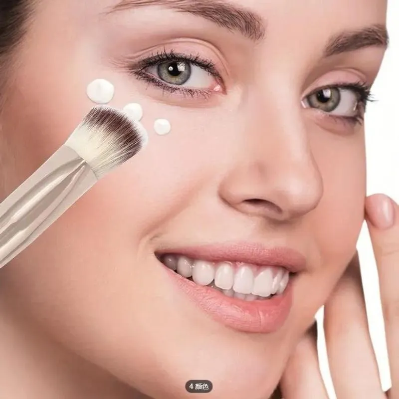 4Pcs Skin-friendly Dual Ended Makeup Brushes Non-irritating Foundation Blush Concealer Powder Cosmetic Brushes