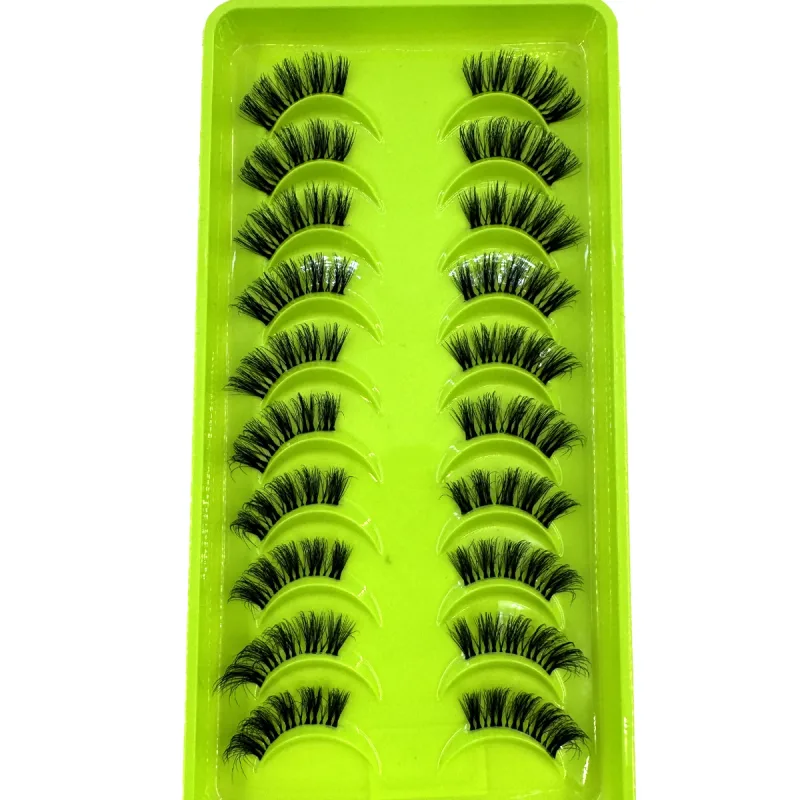 Black Eyelashes 10 Half Lashes Soft Natural Cat Eye Lashes Makeup Tool Extension Fluffy Faux Cils back-to-school season — image 9