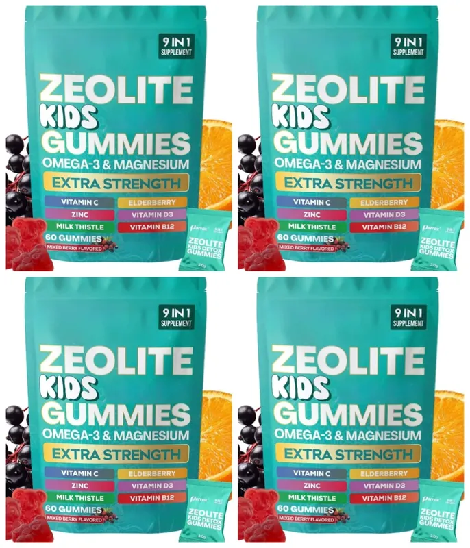 Kids Multivitamin Gummies with Omega 3 Magnesium Zinc Vitamin C D3 B12 Mixed Berry Flavor Daily Wellness Supplement 60 Gummies — image 10