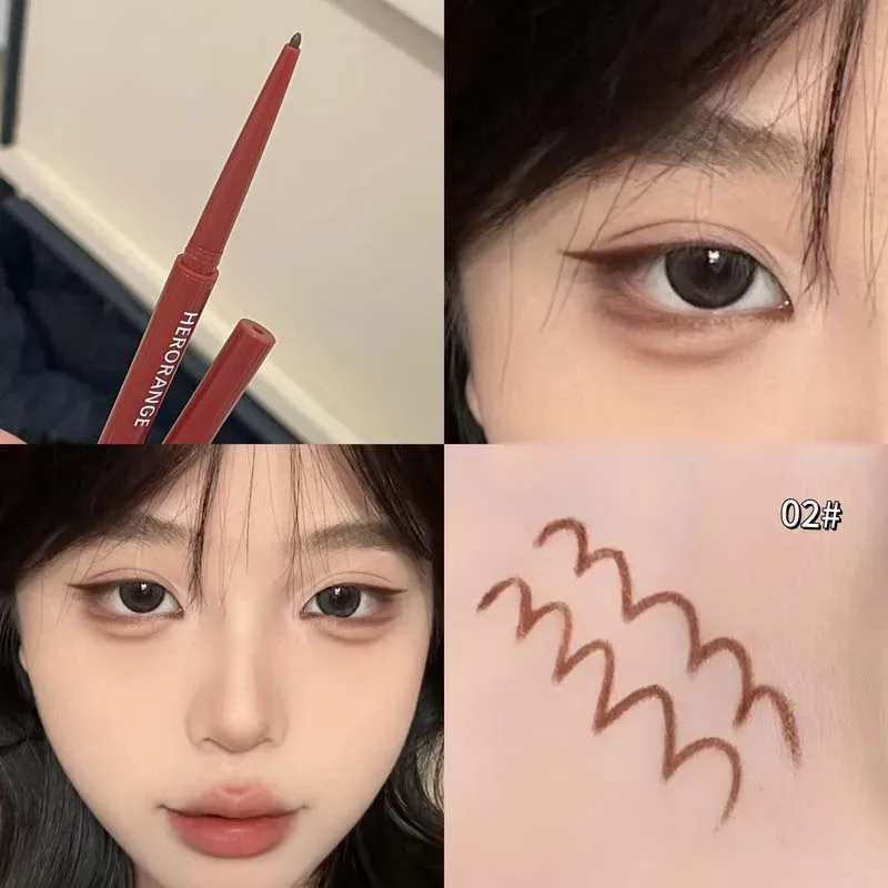 Herorange Glitter Eyeliner Pencil Ultra Fine Tip Smooth Color Enlarge Eyes Daily Light Makeup — image 11
