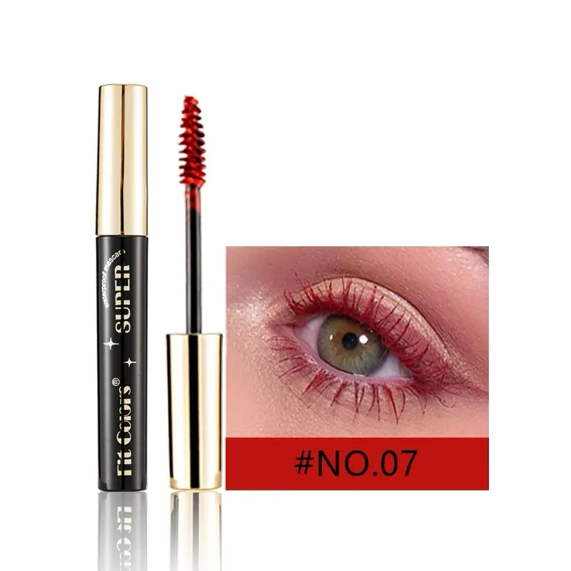 12 Colors Colored Mascara Waterproof Long-lasting Volumizing Curling Non-flaking Rainbow Eye Makeup Purple Blue Pink Green Red