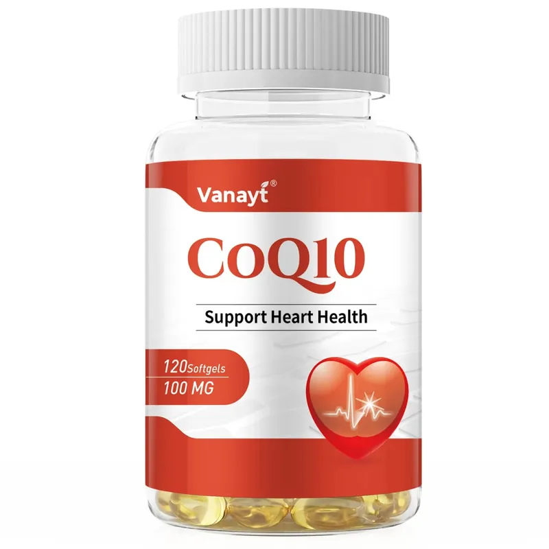 120pcs Coenzyme Q10 100mg Capsules Support Heart Cardiovascular Health Boost Energy Antioxidant Supplement
