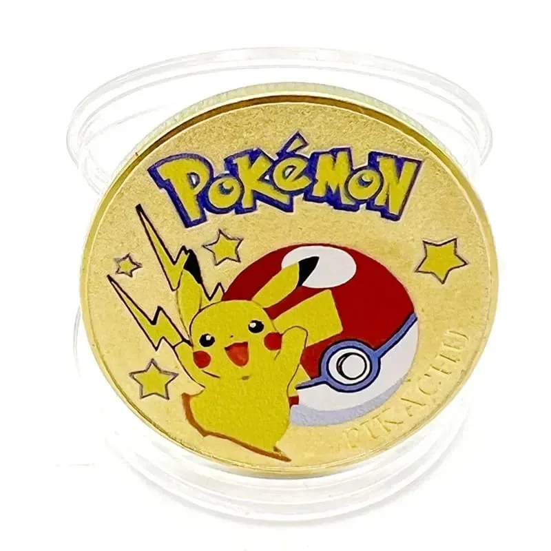포켓몬 금화 피카추 애니메이션 기념 동전 Charizard 황금 둥근 금속 동전 장난감 — image 22