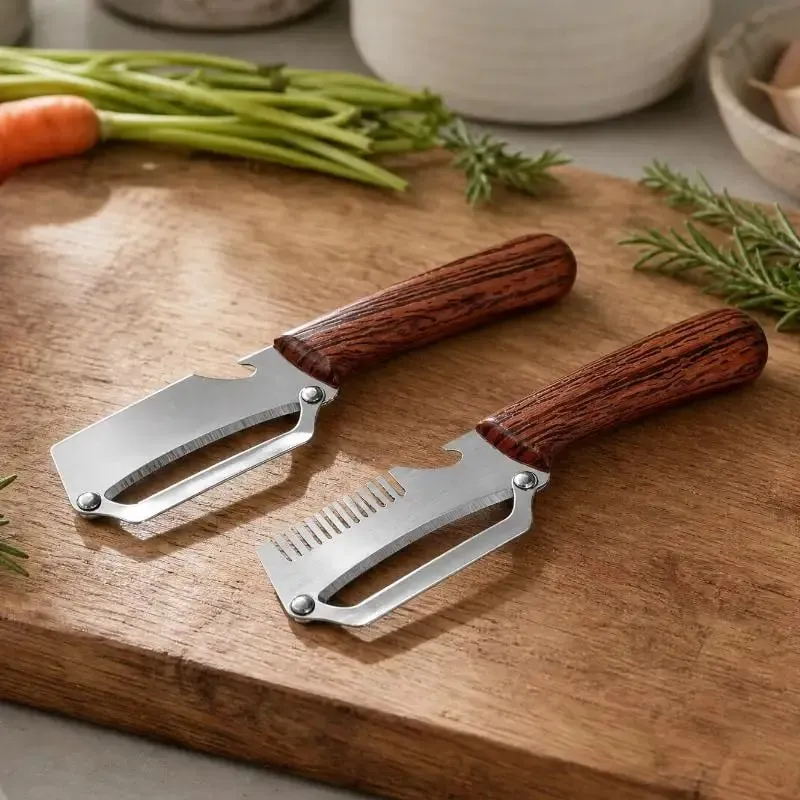 1Pc 2-in-1 3-in-1 Multifunctional Vegetable Peeler With Bottle Opener For Peeling And Slicing Fruits Shredding Scallions. — image 6