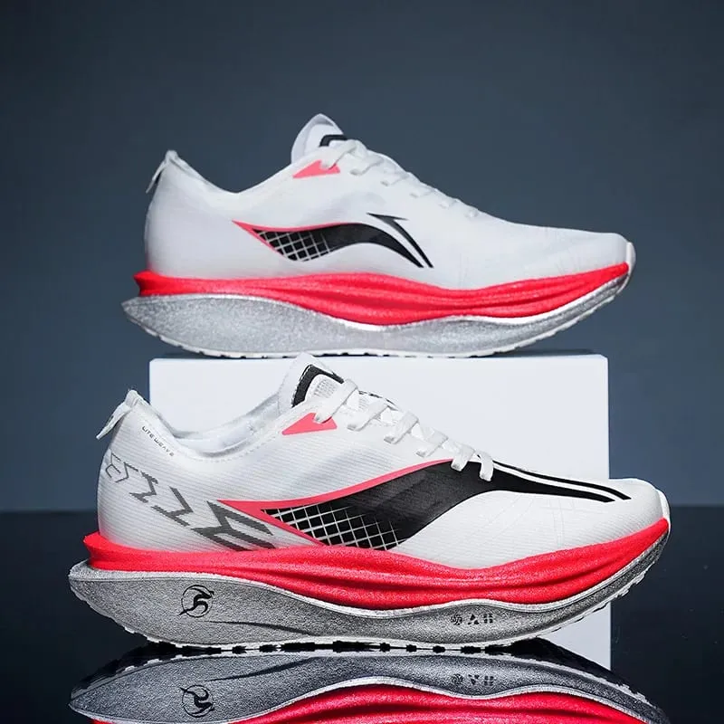 Marathon Carbon Plate Air Cushion Men Sports Running Shoes Breathable Lightweight Women's Comfortable Athletic Nonskid Sneakers — image 2