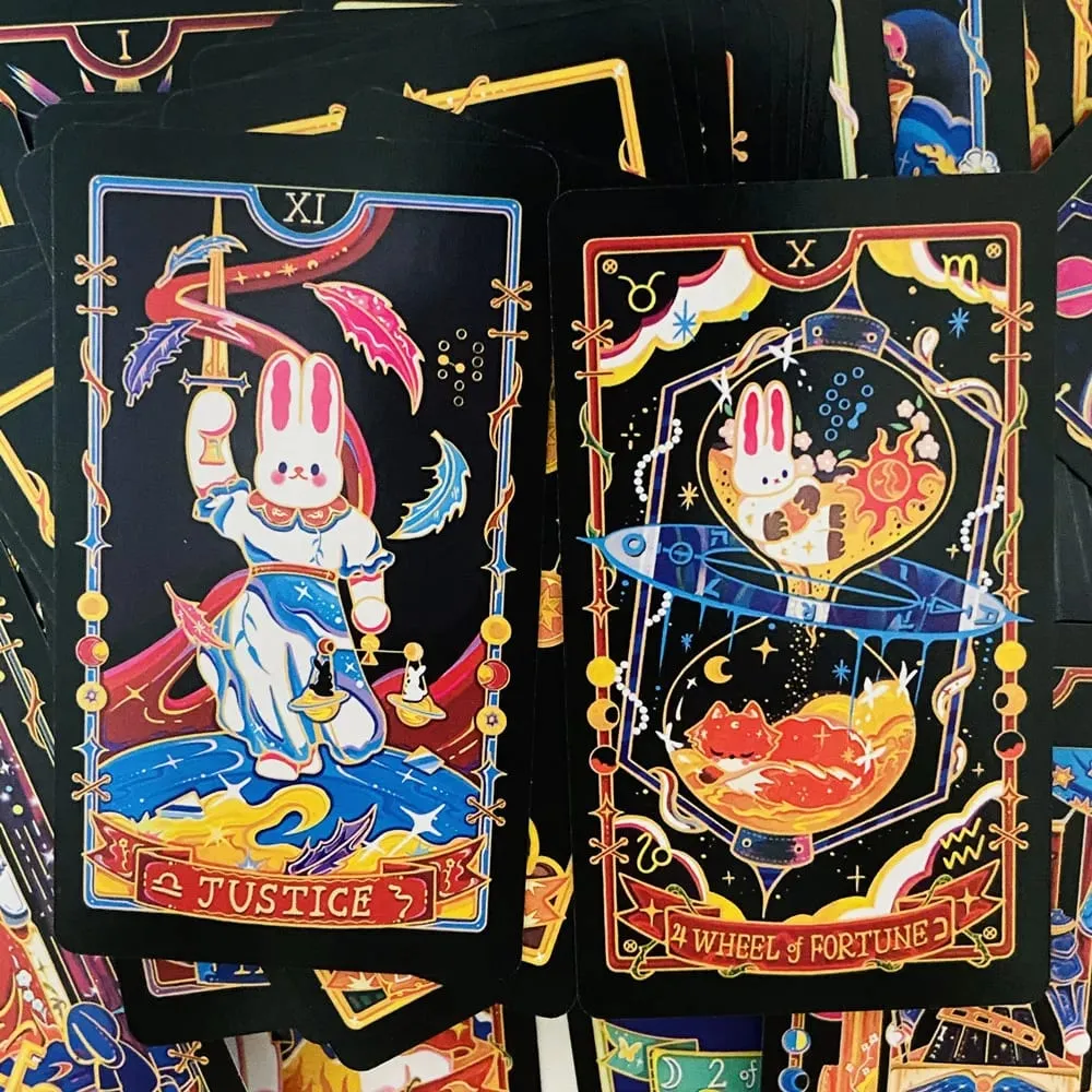 Galaxy Reverie Tarot Cards 78pcs Cute Rabbit-Themed Tarot Cards Wait Board Games — image 3