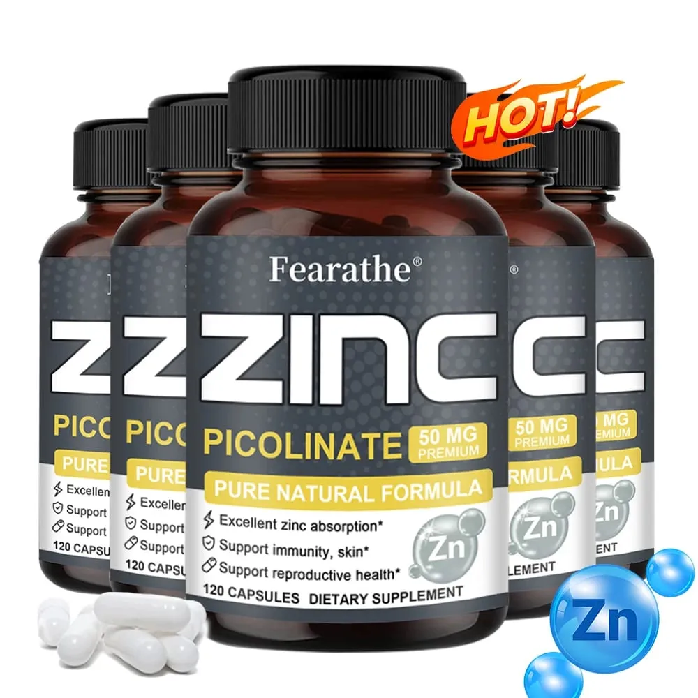 Zinc 50 Mg - High Potency Pure Zinc Supplement Boosts Immune Function Promotes Healthy Skin and Promotes Bone Marrow Health — image 2