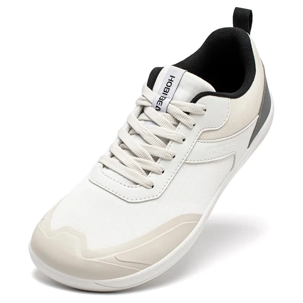 Wide Toe Shoes Mens Womens Minimalist Mesh Artificial Leather Sneakers Lace Up Lightweight Breathable Walking Shoes