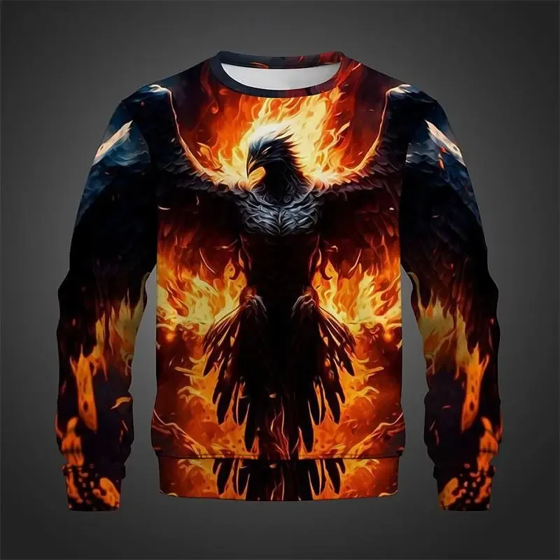 Full Print Chinese Dragon Graphic Sweatshirts For Men Women Long Sleeve Casual Round Neck Hoodie Streetwear Mens Sport Tracksuit — image 6