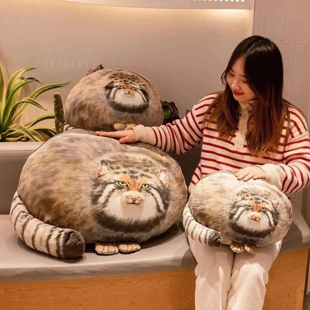 Fierce Looking Super Soft Cat Lifelike Huggable Stuffed Cat Pillow Stretchy Adorable Simulation Cat Pillow Sofa Decor — image 7