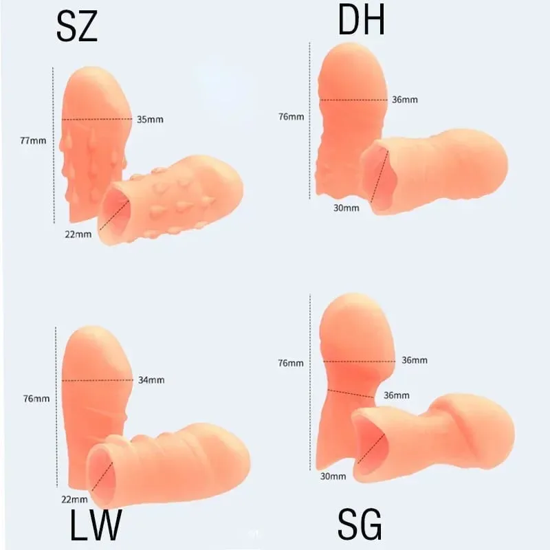 귀두 커버 음경 확대 슬리브 포피 Corretion 수탉 반지 음경 확장기 지연 사정 섹스 토이 남성용 성인 장난감 — image 5