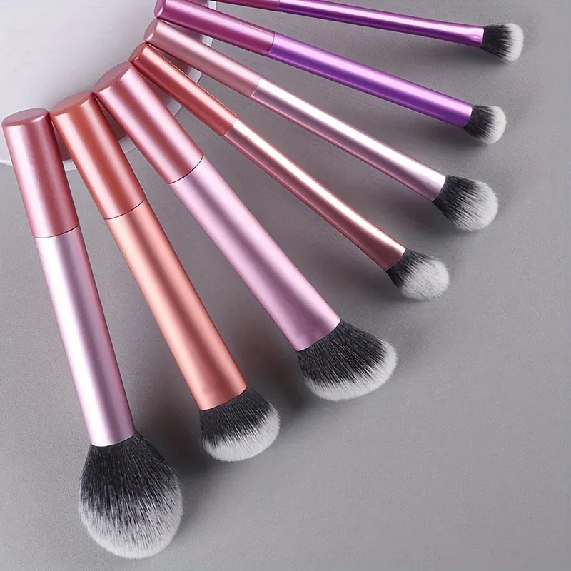 7pcs Pro Makeup Brush Set - Soft Premium Synthetic Hair Make Up Brushes Foundation Blush Eyeshadow Cosmetic Makeup Tools — image 8