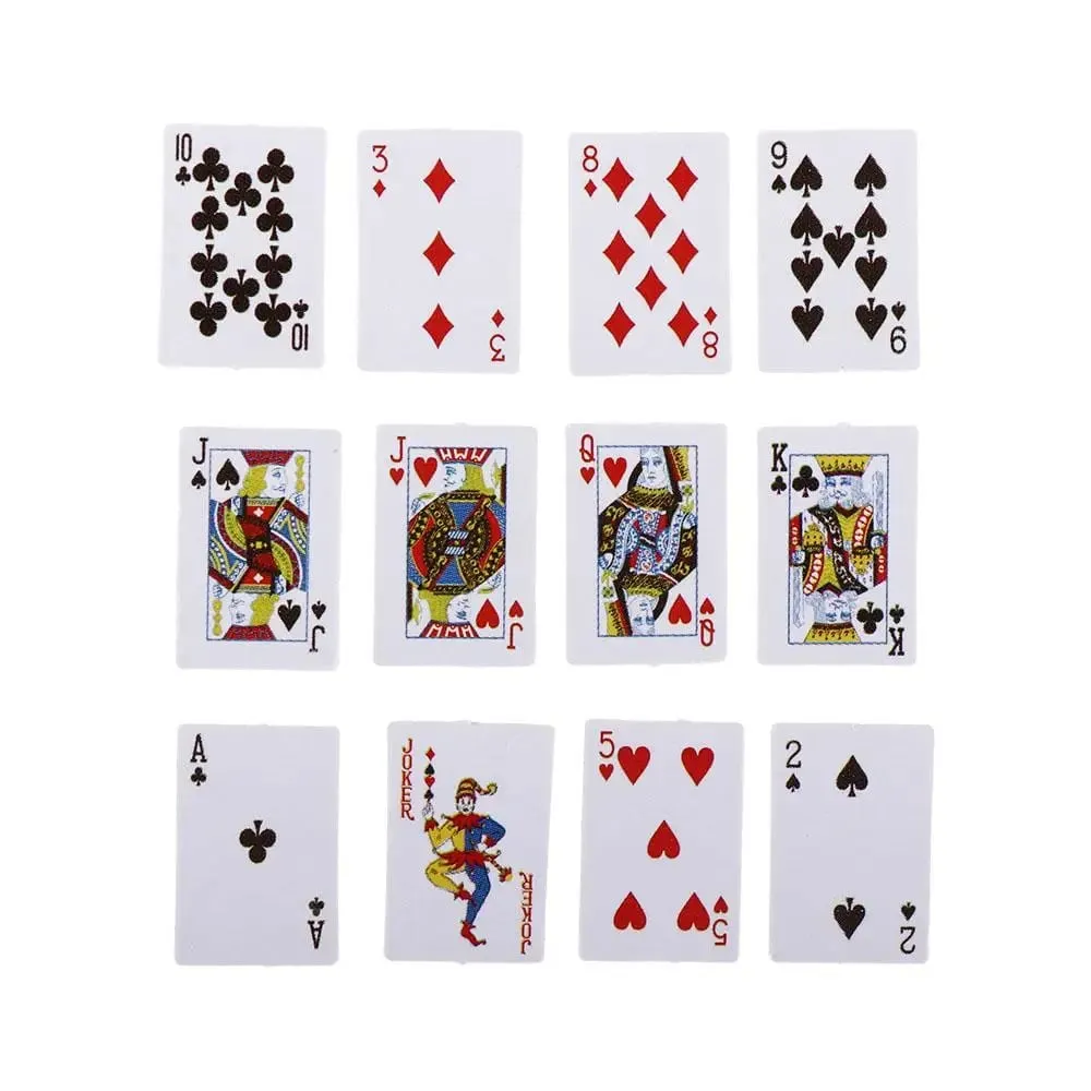 Forniture Decorazione domestica Mini carte da poker Carte da gioco in miniatura Giochi in miniatura Mini carte da gioco da poker — image 2