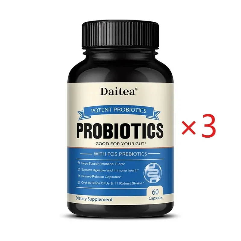 Probiotics 45 Bilion CFUs with Prebiotics Supports Immune Gut Health for Women & Men - 120 Capsules — image 10