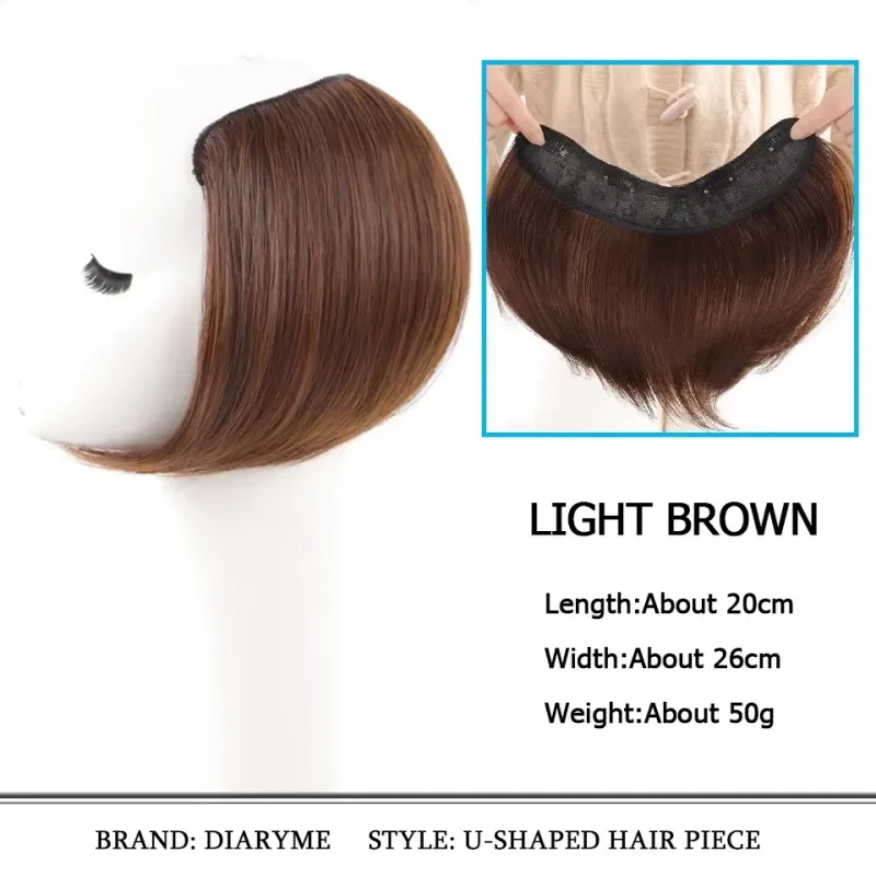 Synthetic Hair Pieces Invisible Clip In Hair Pad High Hair Pieces In Hair Extension Fluffy Synthetic Natural Wig For Women