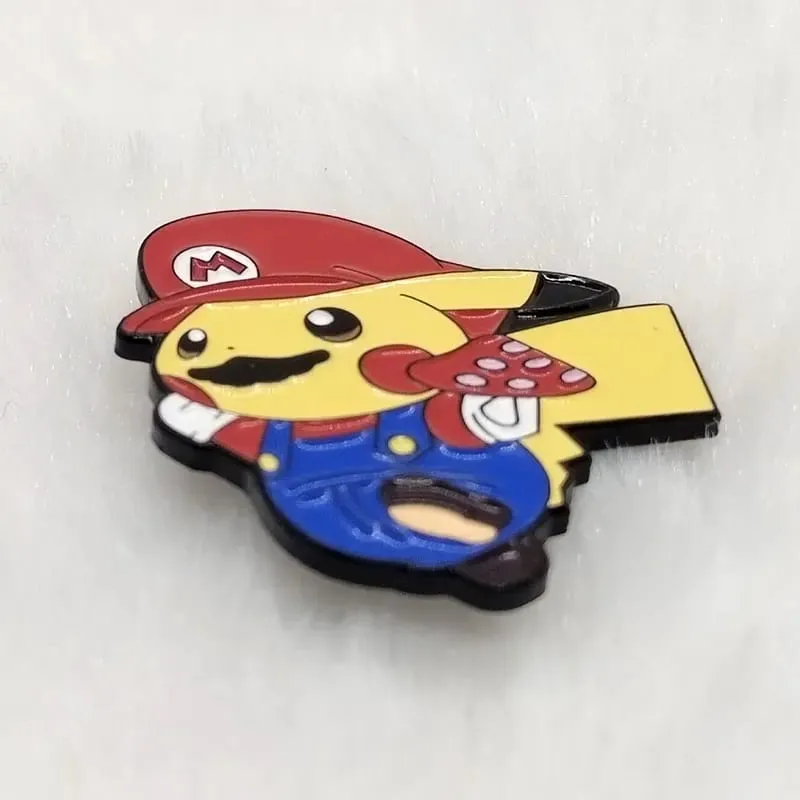 Pokemon Pikachu Enamel Pin Lapel Pins สำหรับกระเป๋าเป้สะพายหลังเข็มกลัดเหล็กป้ายเข็มกลัดแฟชั่นสำหรับเสื้อผ้าเครื่องประดับของขวัญ