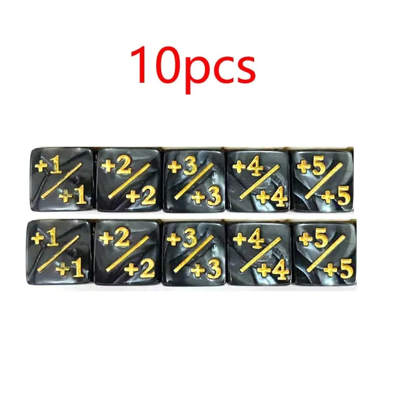 10Pcs 16mm 6 Side Dice Counters +1/-1 Dice Kids Toy Counting Dices For Magic The Gathering Card Gaming Token & Loyalty Toys Gift