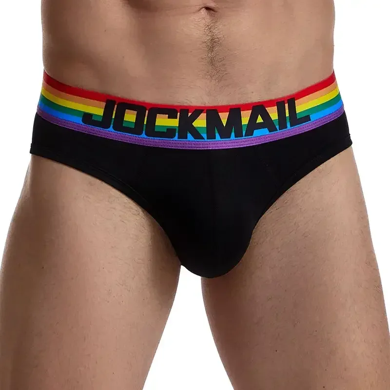 Jockmail Sexy Men's Underwear Briefs Cotton Low Rise Underpant Net yarn Lace, Breathable Summer Shorts calzoncillos hombre slip — image 38