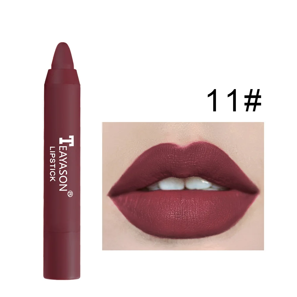 Penna per rossetto nudo albicocca impermeabile sexy rosso marrone rossetto opaco tinta contorno labbra fodera trucco duraturo tazza antiaderente cosmetici
