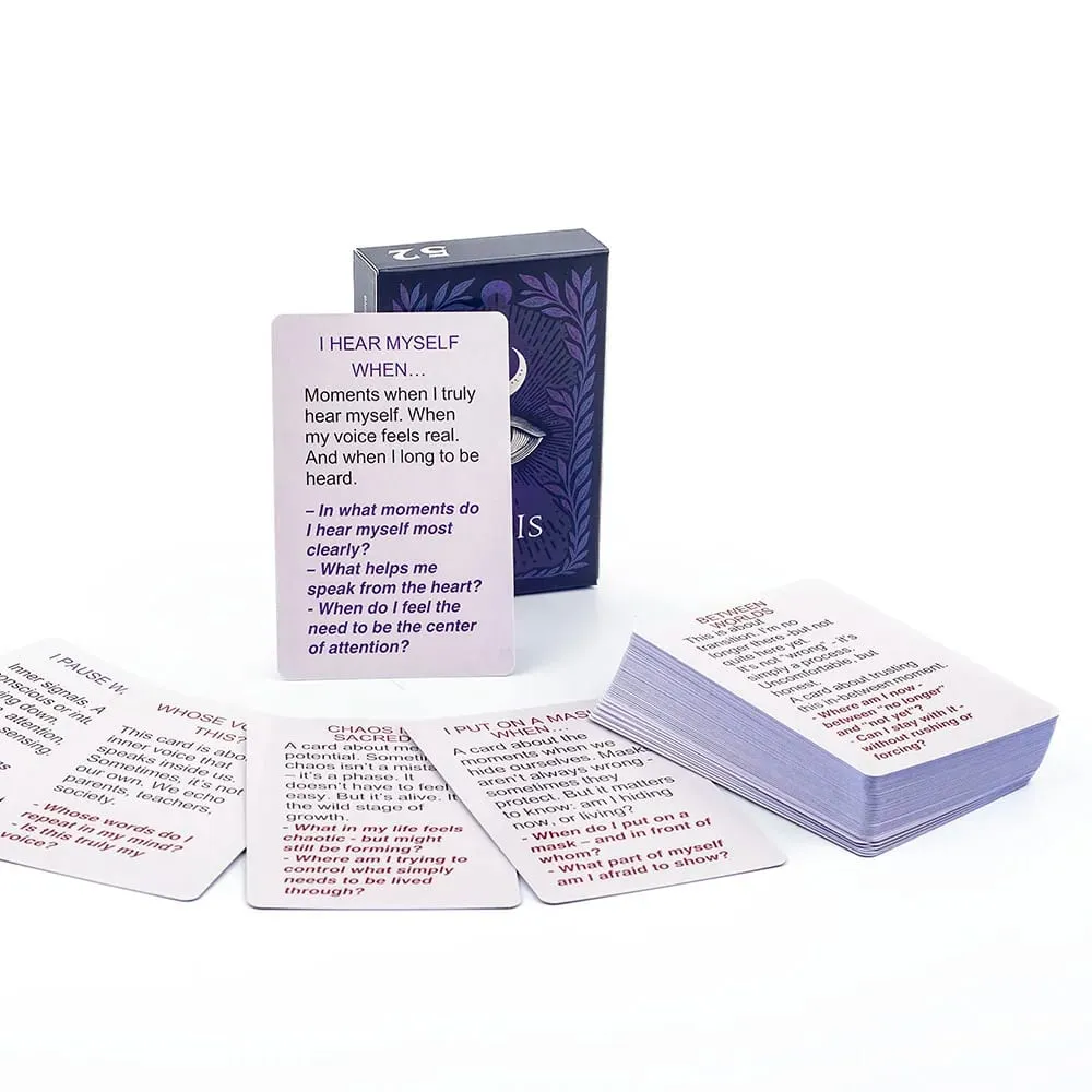 SHE IS Mindfulness Self-Care Cards Inner Dialogue Self-Reflection Tool for Becoming & Belonging Interactive Board Playing Game — image 1
