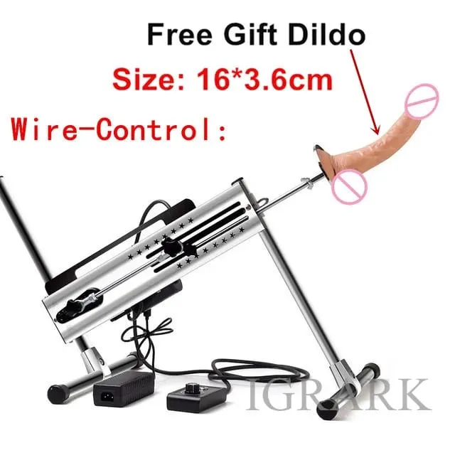 Macchina del sesso silenziosa a doppio controllo cablata/senza fili Macchine per l'amore Vac-u-Lock regolabili da 120 W Giocattoli del sesso con vibratore a corsa da 3-15 cm per le donne