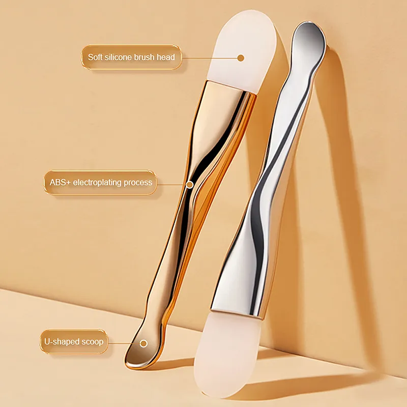 Double Head Silicone Facial Mask Brush Face Cleaning Scraper Daub Type Mud Film Special Brush Beauty Tool Brush Make up Brushes — image 4