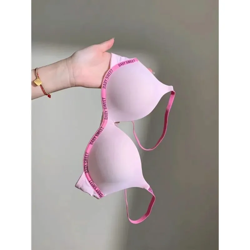 Hot Dopamine Bright Color Seamless Lingerie Set Sexy Push Up Small Breast Enhancer Wireless Comfort Daily Wear Plus Size 32-38 — image 6