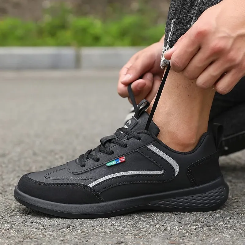 Couro do plutônio sapatos masculinos tênis verão moda respirável italiano tênis de corrida italiano respirável lazer masculino tênis casuais